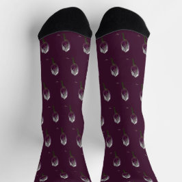 Sokken tulpen paars socken