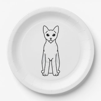 Sokoke Katzen-Cartoon Pappteller