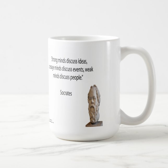 Sokrates & Famous "Minds" Quote Kaffeetasse (Rechts)