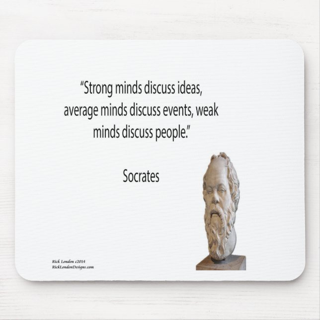 Sokrates & Famous "Minds" Quote Mousepad (Vorne)