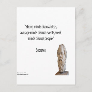 Sokrates & Famous "Minds" Quote Postkarte