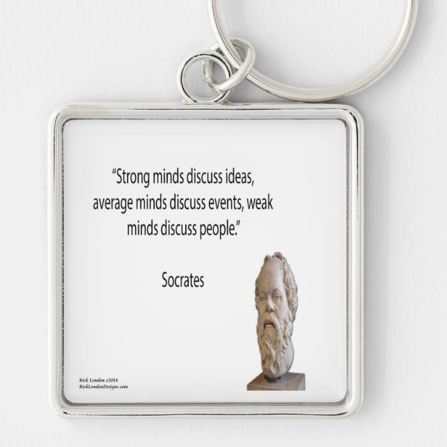 Sokrates & Famous "Minds" Quote Schlüsselanhänger (Vorne)