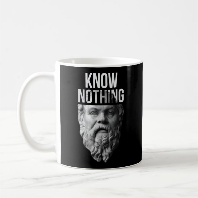 Sokrates kennen nichts Orakel von Delphi Kaffeetasse (Links)