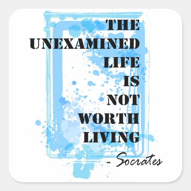 Sokrates Quadratischer Aufkleber (Vorderseite)