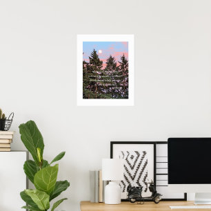Sokrates Zitat Moonrise im Sunset Foto Poster