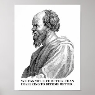 Sokrates zitiert auf dem Weg zum Besseren Poster