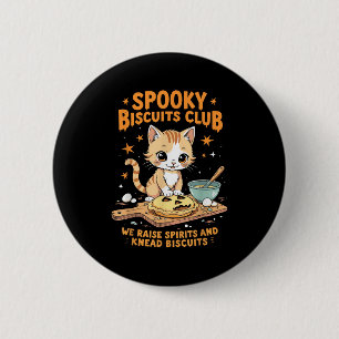 Soky Biscuits Club Cat Funny Halloween Backen Button