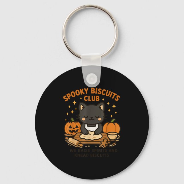 Soky Biscuits Club Cat Funny Halloween Baking Tee  Schlüsselanhänger (Vorderseite)