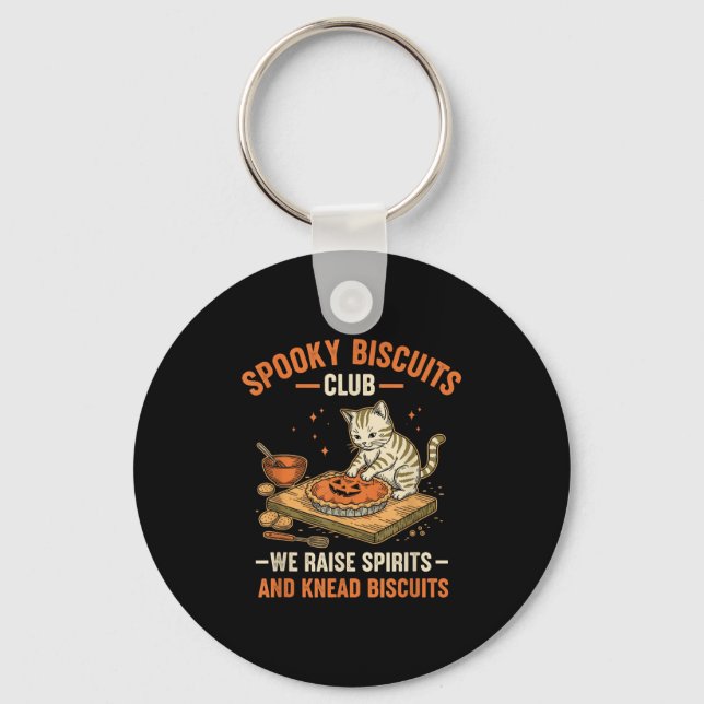 Soky Biscuits Club Funny Halloween Cat Baking Schlüsselanhänger (Vorderseite)
