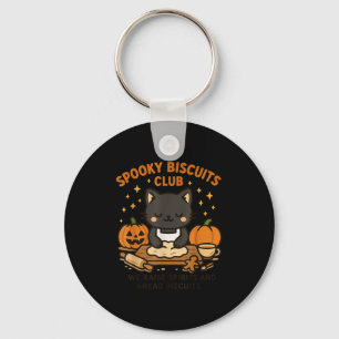 Soky Biscuits Club Katze Lustiger Halloween-Back-T Schlüsselanhänger