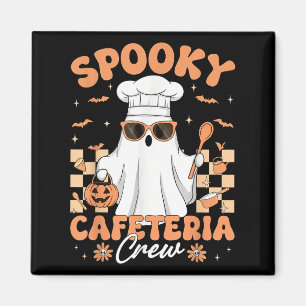 Soky Cafeteria Crew Lunch Lady Halloween Ghost Men Magnet