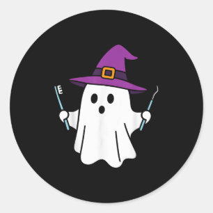 Soky Dentist Ghost Halloween Smile Dental Bootiful Runder Aufkleber