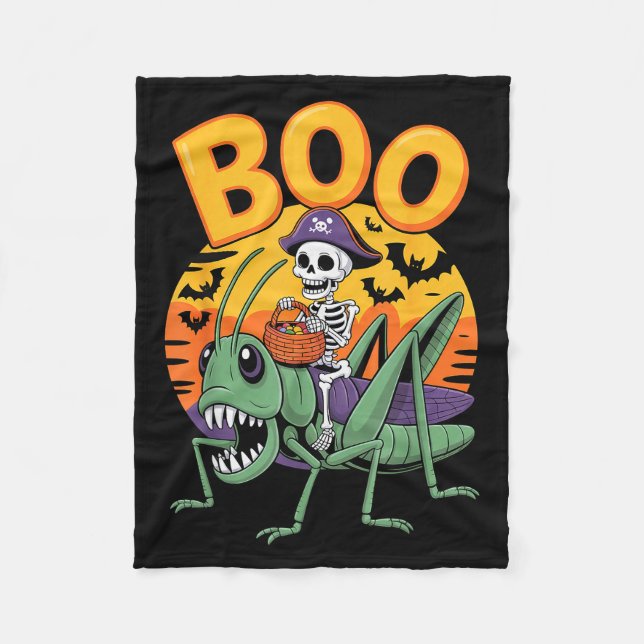 Soky Grhopper Costume On Boo Grhopper Halloween  Fleecedecke (Vorderseite)