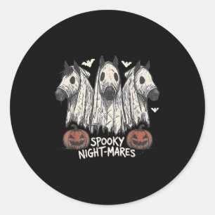 Soky Night Stures Halloween Pferd Geist Funny Soky Runder Aufkleber
