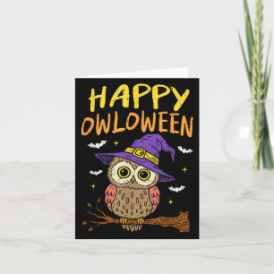 Soky Owl Happy Owloween Witz Halloween Bird Karte
