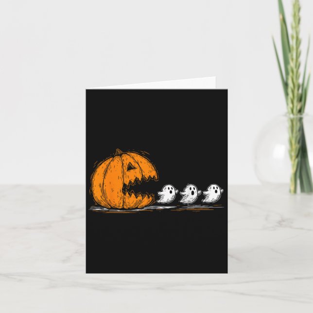 Soky Pumpkin jagen Niedliche Ghosts Halloween Para Karte (Vorderseite)