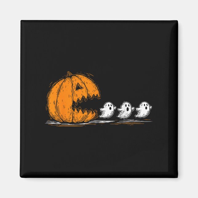 Soky Pumpkin jagen Niedliche Ghosts Halloween Para Magnet (Vorne)