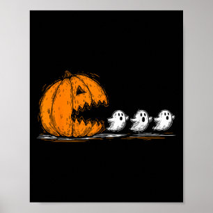 Soky Pumpkin jagen Niedliche Ghosts Halloween Para Poster
