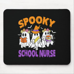 Soky School Nurse Funny Ghost Halloween Mousepad