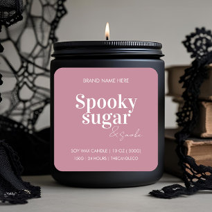 Soky Sugar & Smoke Candle Label   Benutzerdefinier Quadratischer Aufkleber