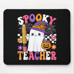 Soky Teacher Ghost Pencil Teach Funny Halloween Th Mousepad