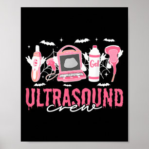 Soky Ultrasound Crew Sonographin Halloween Vascula Poster
