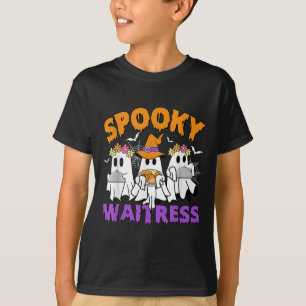 Soky Waitress Funny Ghost Halloween T-Shirt