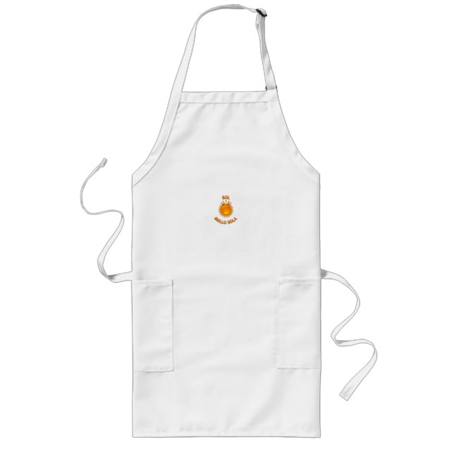 Sol Brillo Sola Logo Apron – Stylish Sun Design Ki Lange Schürze (Vorne)