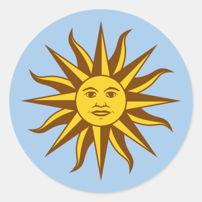 Sol de Mayo - URUGUAY Runder Aufkleber (Vorderseite)