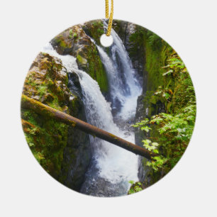 Sol Duc Falls I im Olympic-Nationalpark Keramik Ornament
