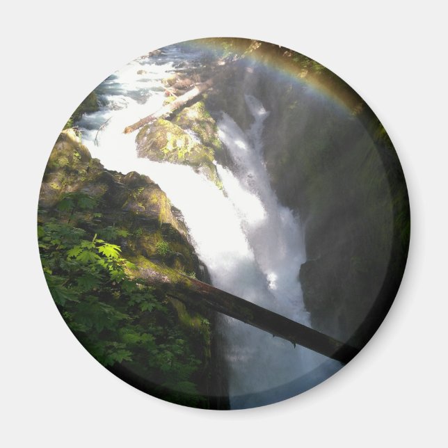 Sol Duc Falls Olympic National Square Tile Magnet (Vorne)