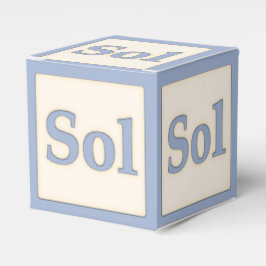 "Sol" Solfeggio Musical Baby Blocks Blue Geschenkschachtel