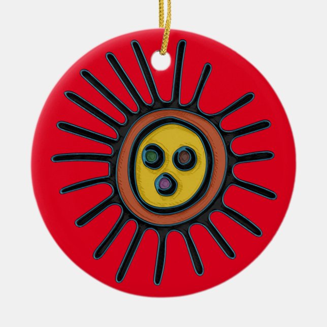 Sol Taino Circle Ornament (Vorne)