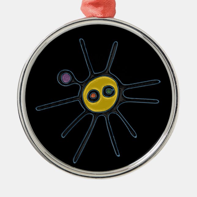 Sol Taino Circle Ornament Aus Metall (Vorne)