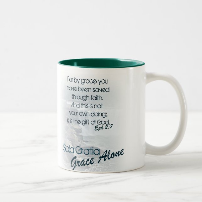 Sola Gratia/Anmut allein Zweifarbige Tasse (Rechts)