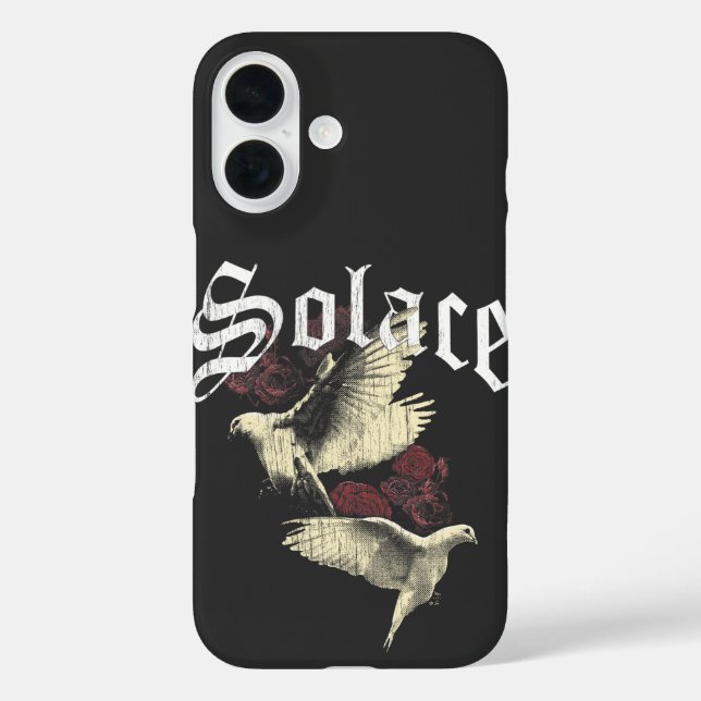 Solace - Gothic Streetwear Design iPhone 16 Hülle (Rückseite)