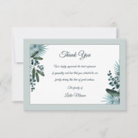 Solace Sympathie Carte de remerciements