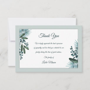 Solace Sympathie Carte de remerciements