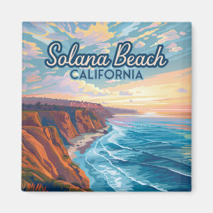 Solana Beach California San Diego Vintag Magnet