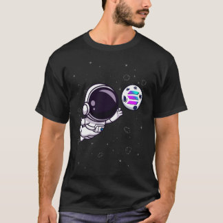 Solana Crypto Astronaut auf Moon Crypto Funny T-Shirt
