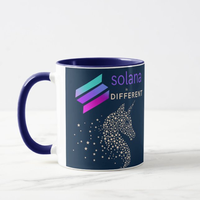 Solana Kryptokaffee Tasse Handel Geschenksockel (Links)