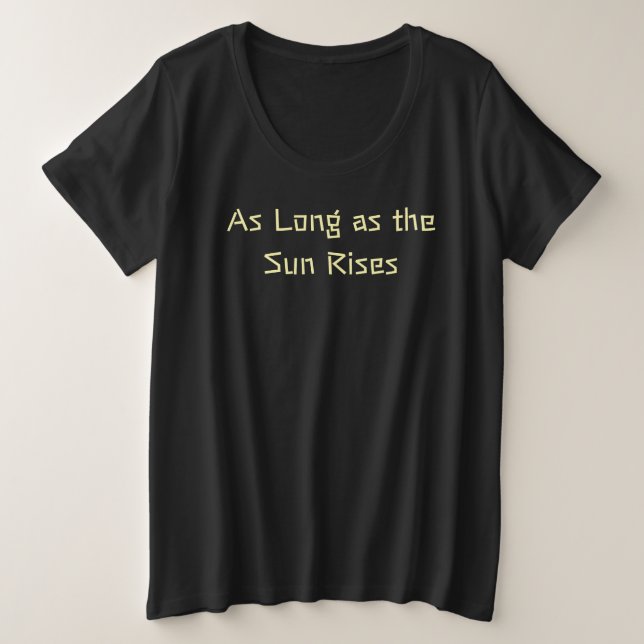 Solange die Sonne den T - Shirt anhebt (Design vorne)