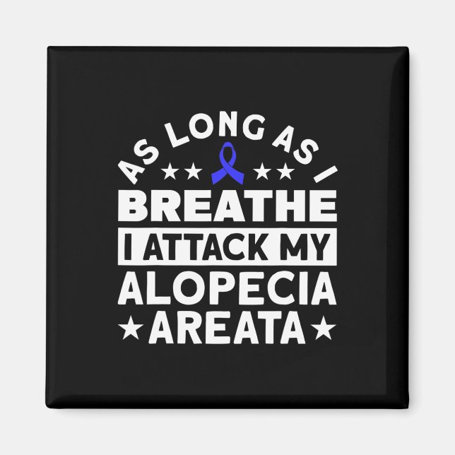 Solange ich atme Alopezie Awareness Ri Magnet (Vorne)