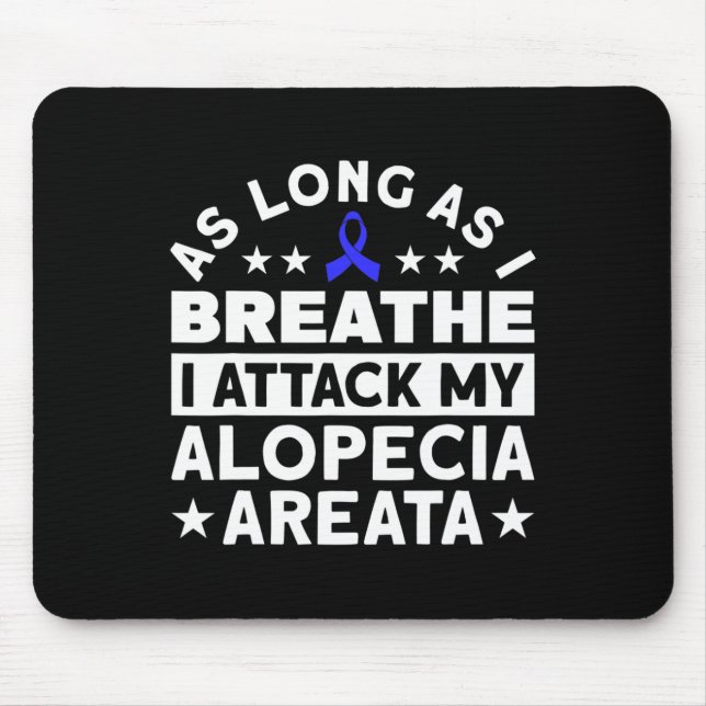 Solange ich atme Alopezie Awareness Ri Mousepad (Vorne)