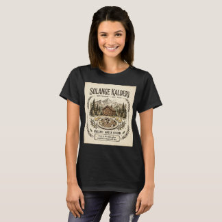 Solange Kalderi Restaurant Frontlogo & Rückmenü T-Shirt