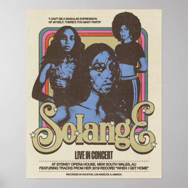Solange Live in New South Wales, AU Poster (Devant)