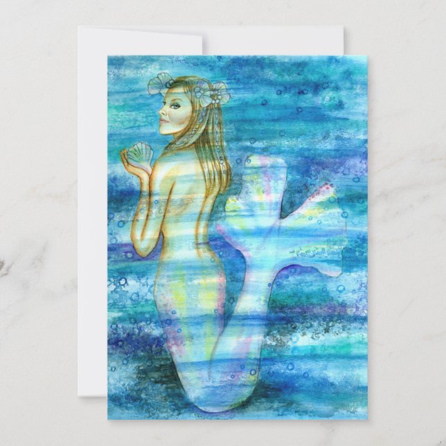 Solange Mermaid JL Biel Feiertagskarte (Vorderseite)