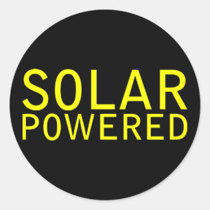 Solar angetrieben runder aufkleber