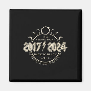 Solar Eclipse 2017-2024 Zurück zu schwarzen US-Frü Magnet