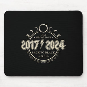 Solar Eclipse 2017-2024 Zurück zu schwarzen US-Frü Mousepad